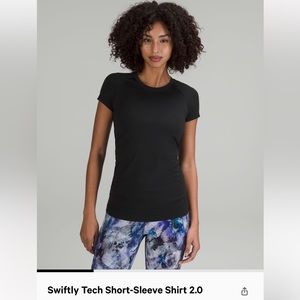 EUC Lululemon Swiftly Tech Short Sleeve Full Length Size 8 Color Black